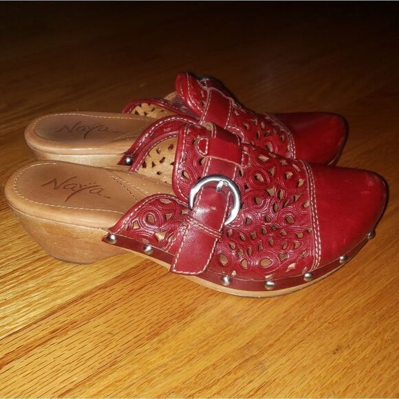 Naya red leather mules - Picture 1 of 7